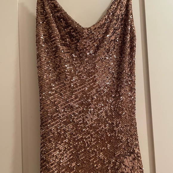 Designer sequins gown-Jonathan Simkhai, size 4, color Latte, Finley Seq. Gown - Picture 3 of 7